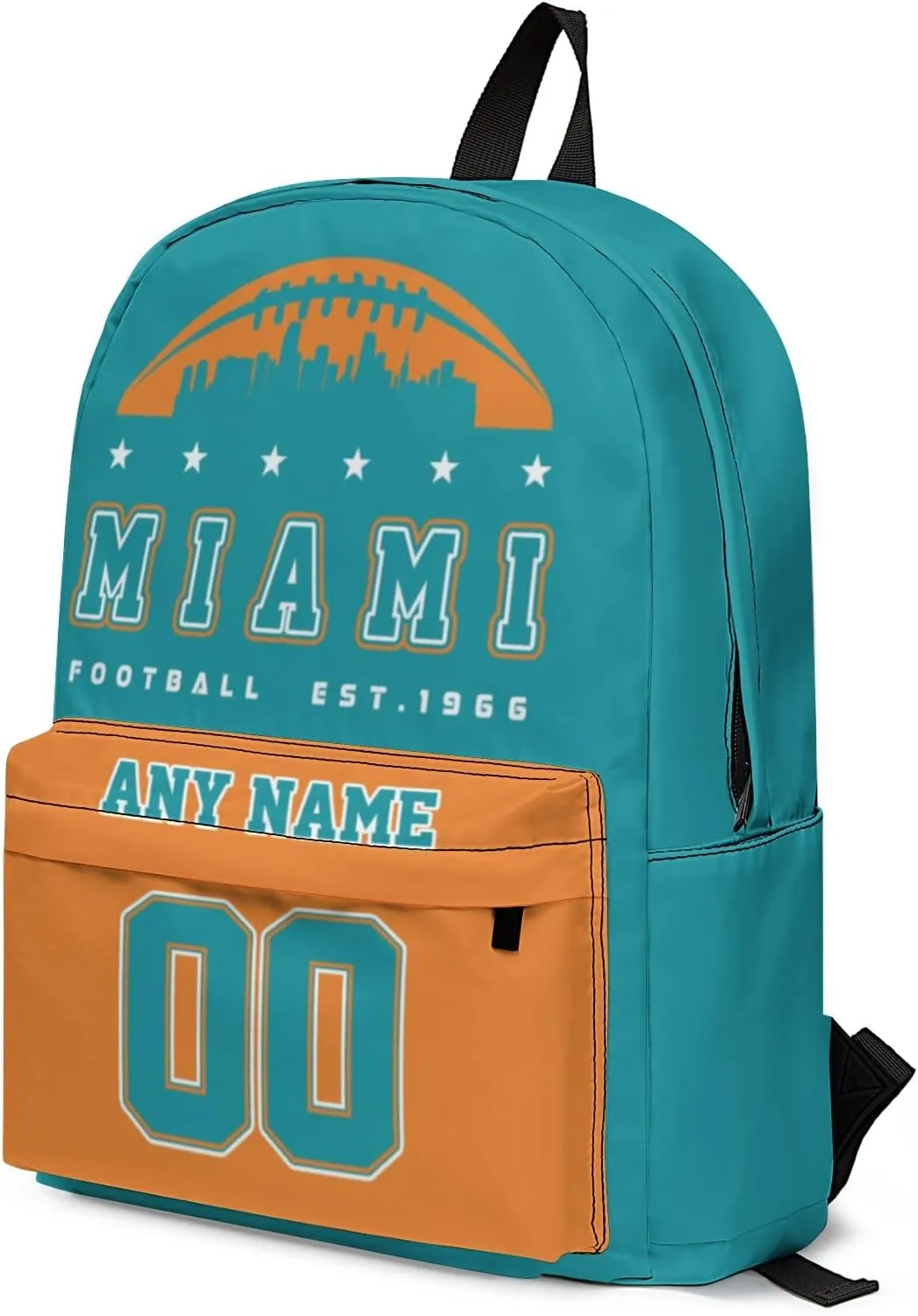 Custom Miami Backpacks Personalized Name And Number Backpack Travel Bag Shoulder Bag Gifts for Men Women