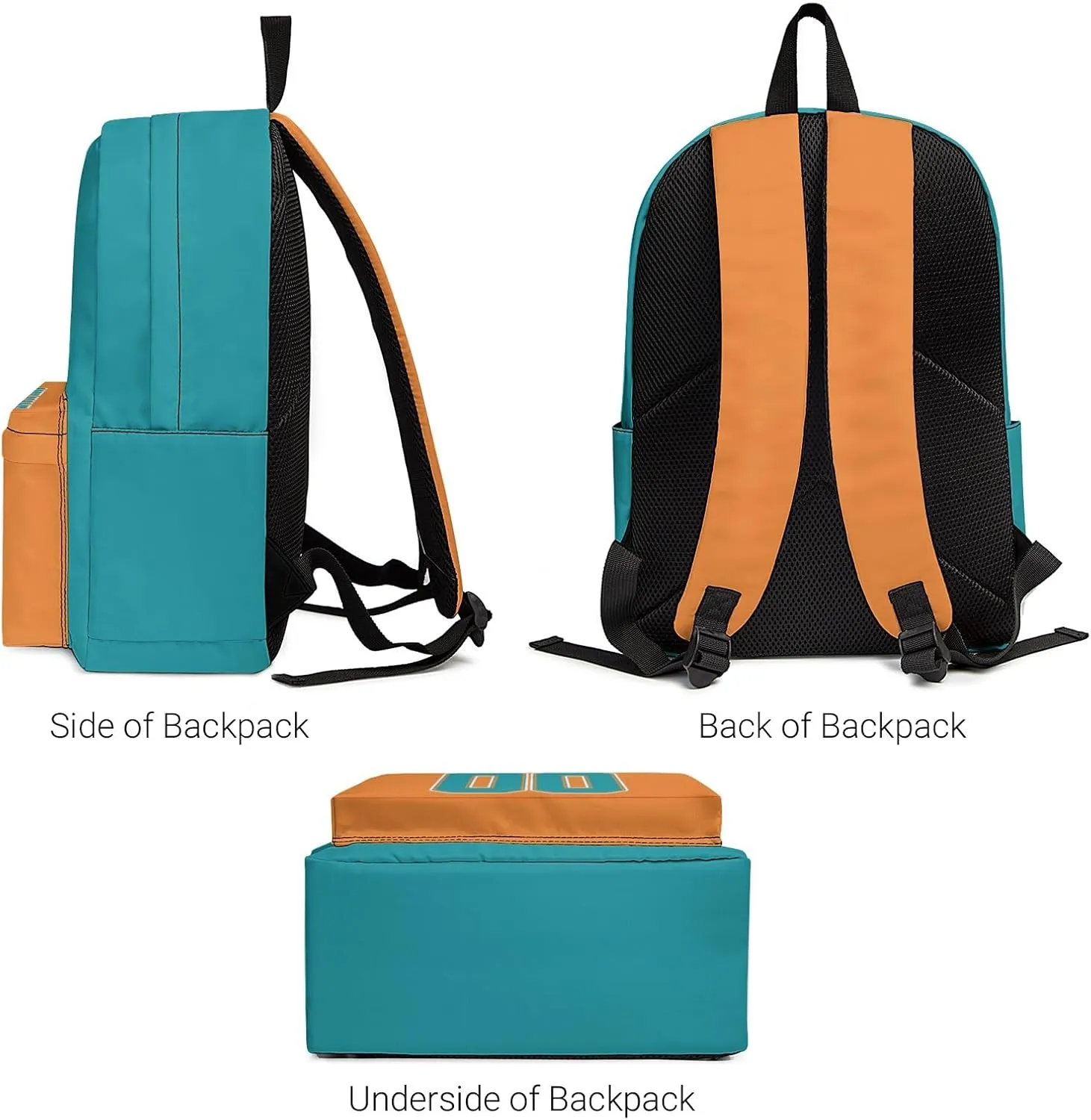 Custom Miami Backpacks Personalized Name And Number Backpack Travel Bag Shoulder Bag Gifts for Men Women