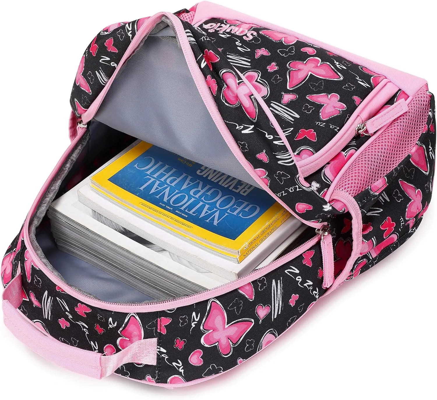 Cute Butterfly Backpack for Girls Kindergarten Backpack for School Kids 4-6 (Pink Butterfly)