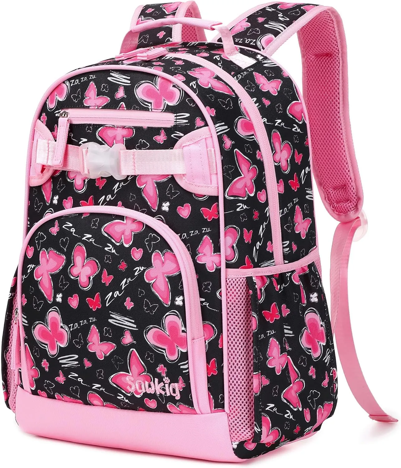 Cute Butterfly Backpack for Girls Kindergarten Backpack for School Kids 4-6 (Pink Butterfly)