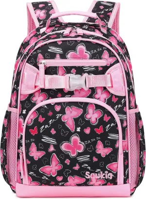 Cute Butterfly Backpack for Girls Kindergarten Backpack for School Kids 4-6 (Pink Butterfly)