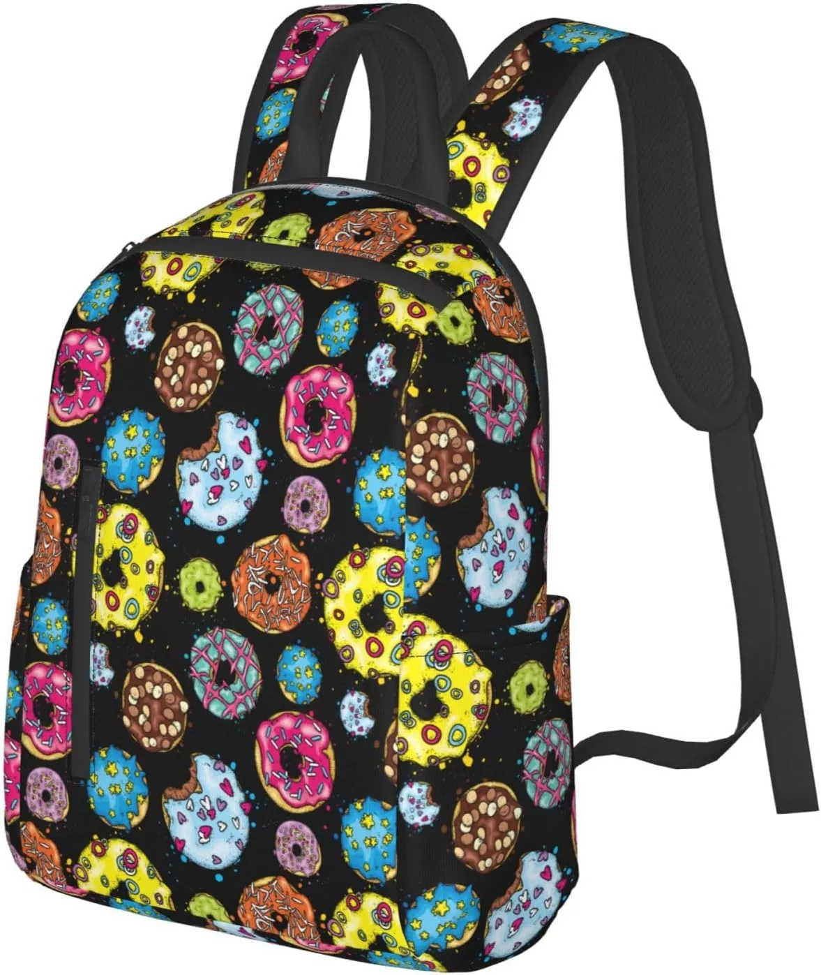 Cute Donut Backpacks 15 Inch Laptop Backpack Multipurpose Double Shoulder Bag for Men Women Gifts