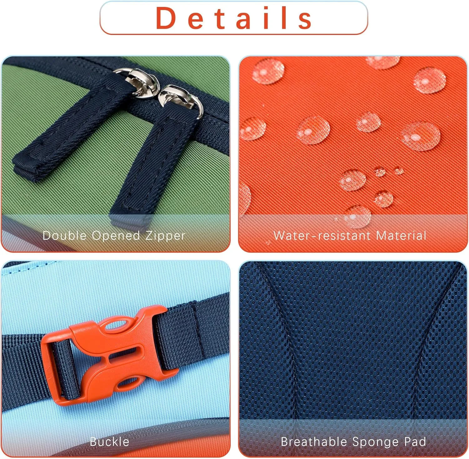 Cute Kids Backpack for Boys Elementary School Water Resistant Bookbag for Boy 6-10 (Orange Blue)