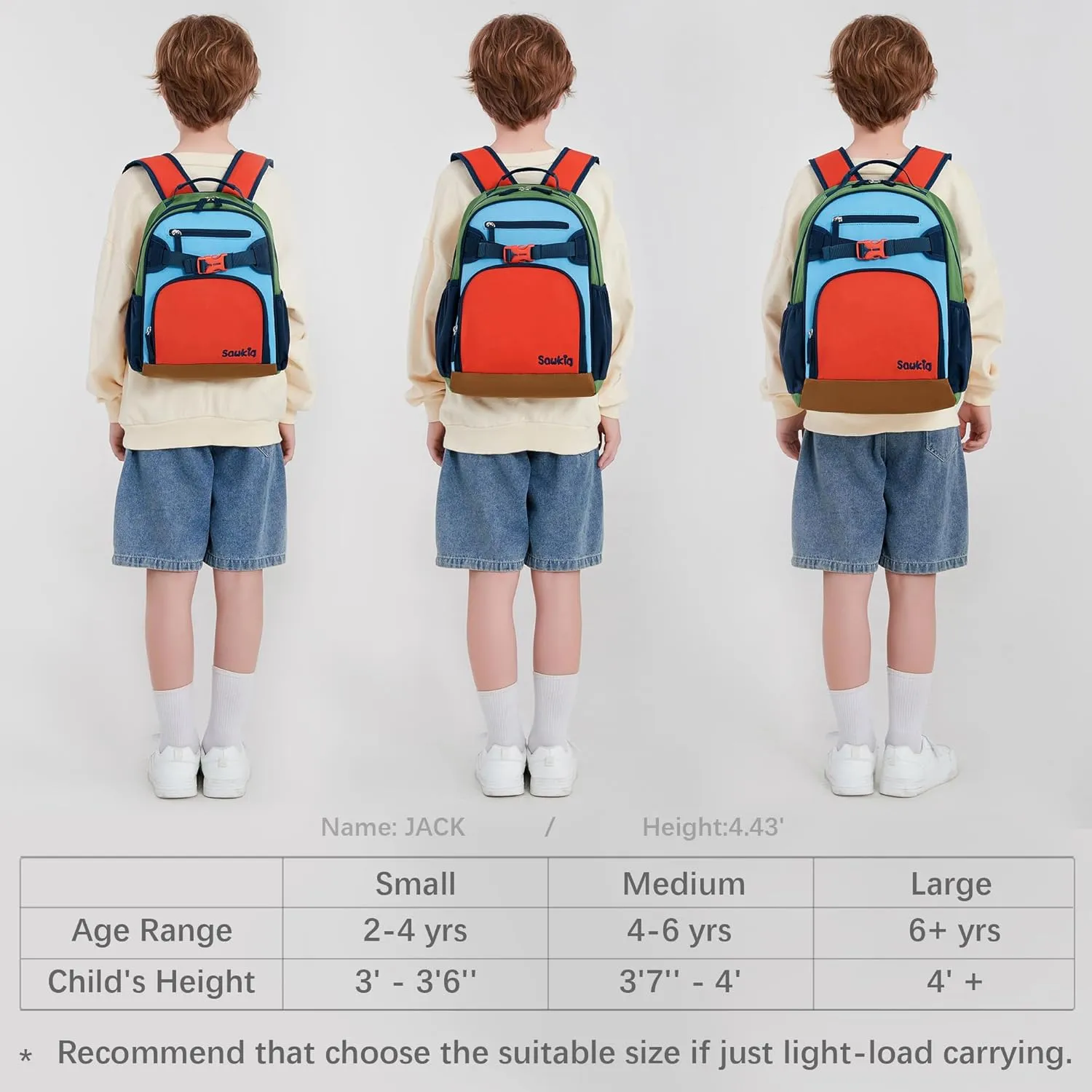 Cute Kids Backpack for Boys Elementary School Water Resistant Bookbag for Boy 6-10 (Orange Blue)