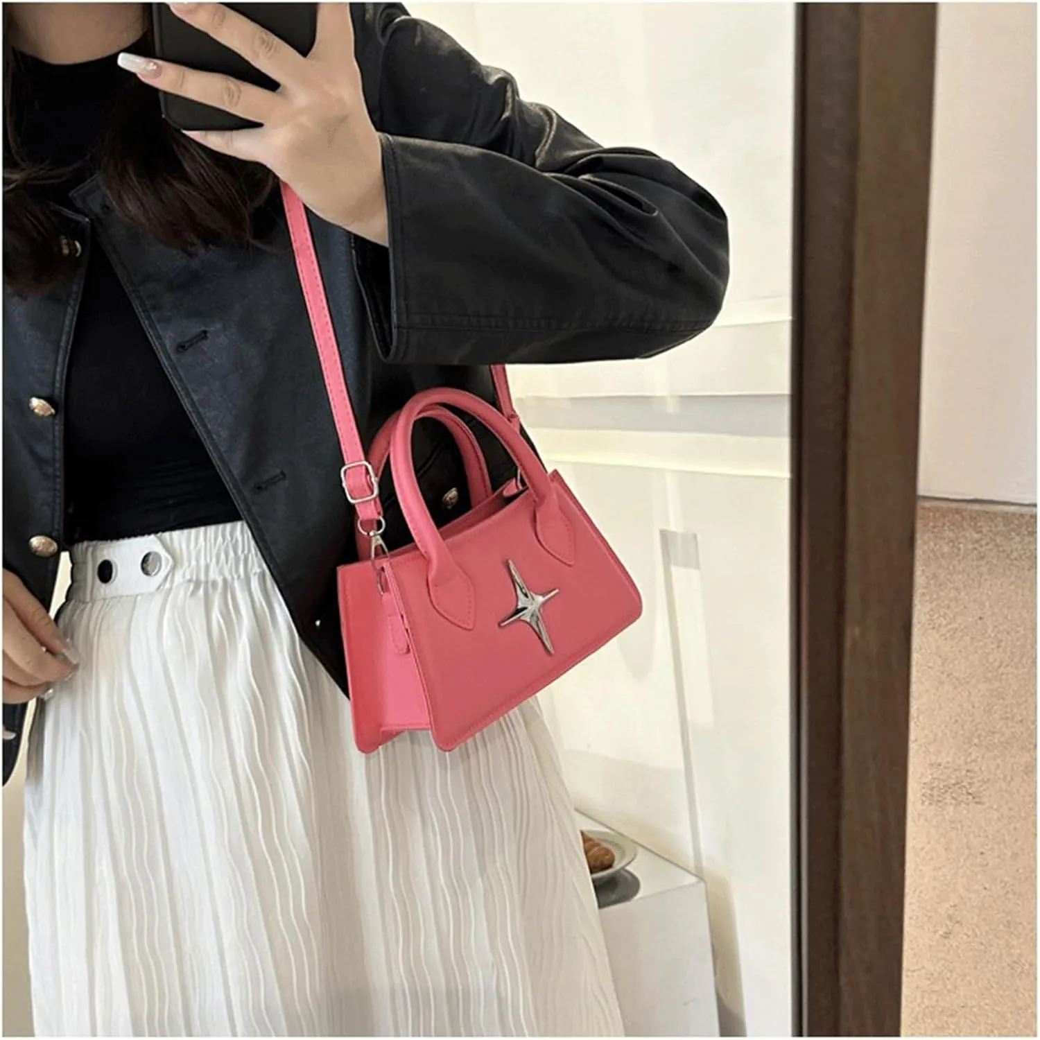 Cute Purse Small Futuristic Bag Gothic Y2k Mini Purses Minimalist Punk Classic Vintage Handbag