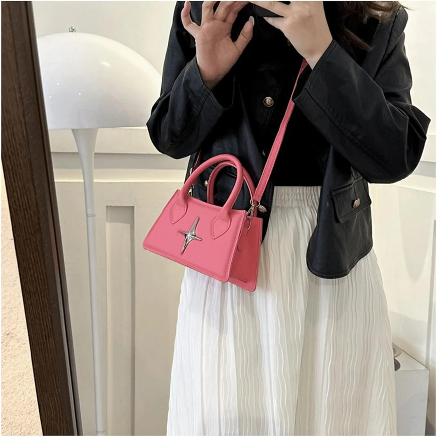 Cute Purse Small Futuristic Bag Gothic Y2k Mini Purses Minimalist Punk Classic Vintage Handbag