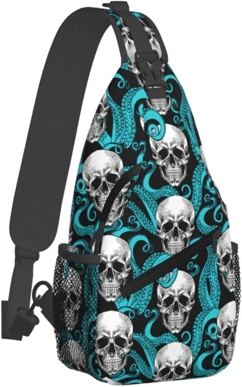 Cute Sea Otters Sling Bag Casual Chest Bags Adjustable Crossbody Bag Shoulder Backpack For Travel Hiking