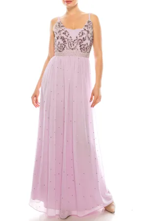 Decode 18 Beaded Bodice Sequined A-Line Dress