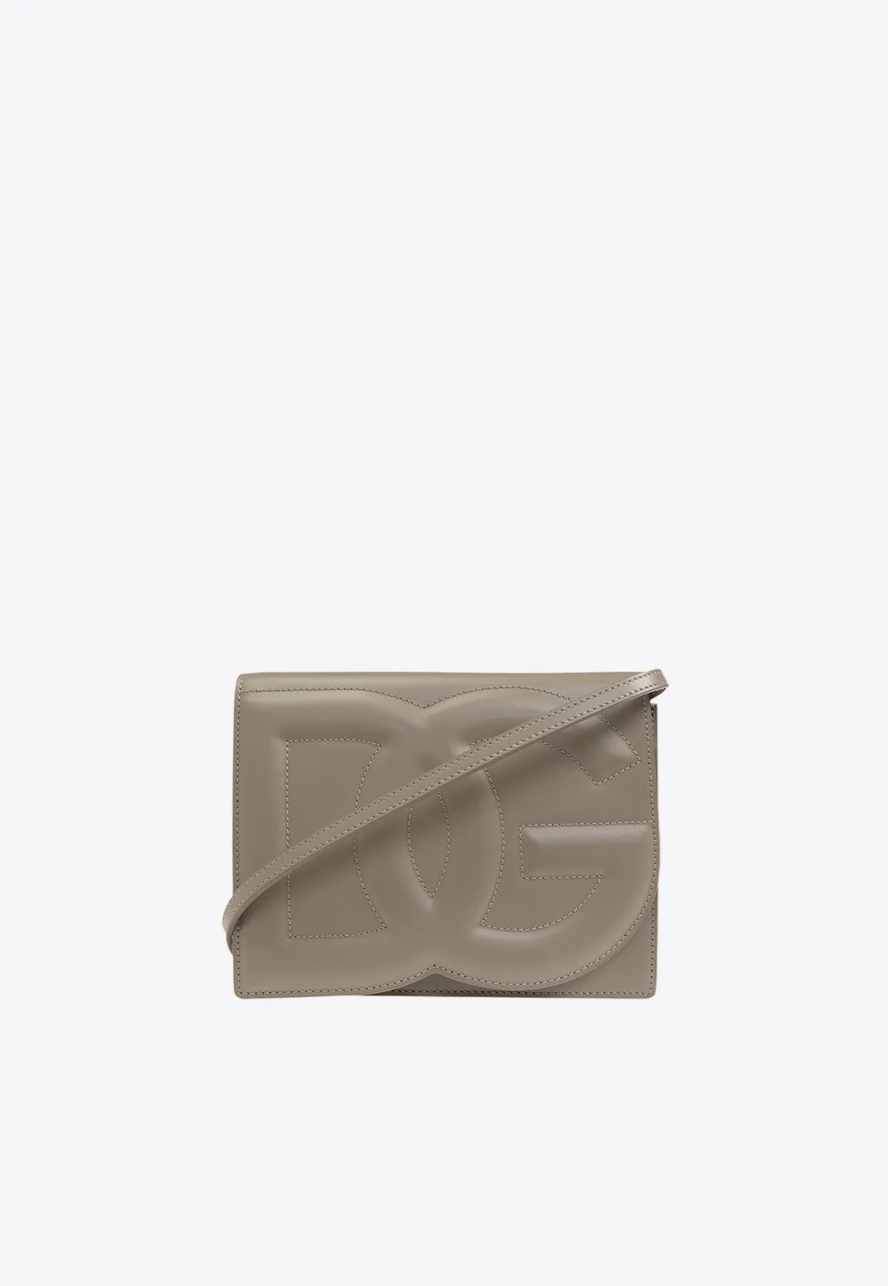 DG Logo Leather Crossbody Bag