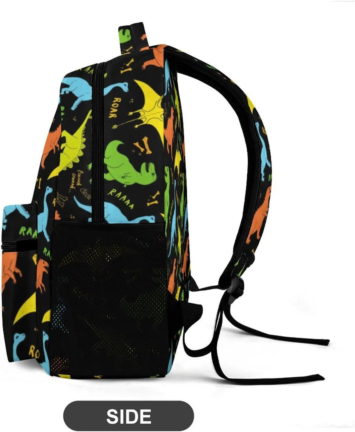 Dinosaur Backpack for Kids Girls Boys School, 16 Inches Cute Jurassic Dinosaurs Theme Bookbag, Adjustable, Lightweight, Large Capacity, Colorful Daily Casual Backpacks