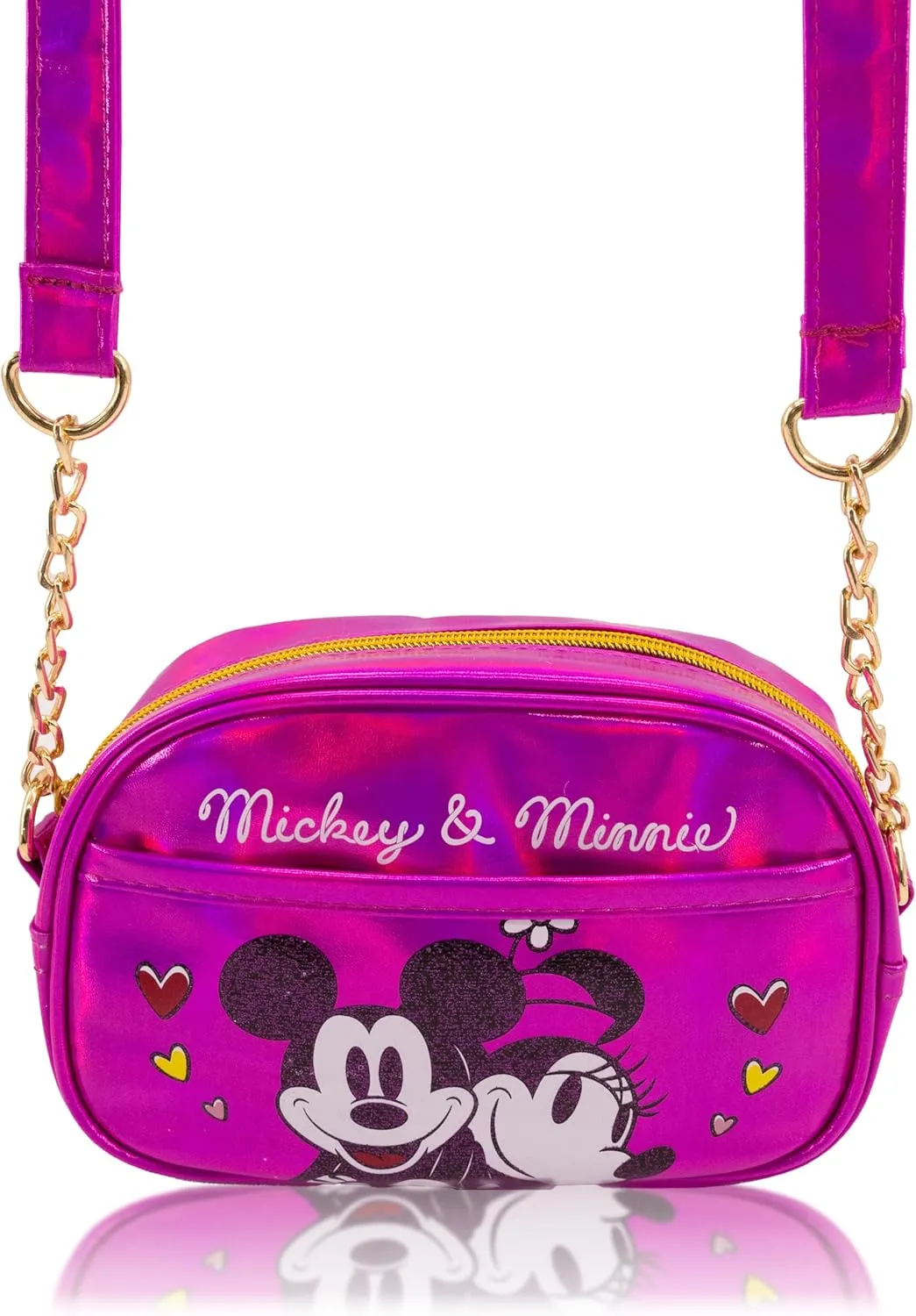 Disney Sanrio Bluey Purse Crossbody Handbag for Women | Metallic Vinyl Women's Shoulder Handbag