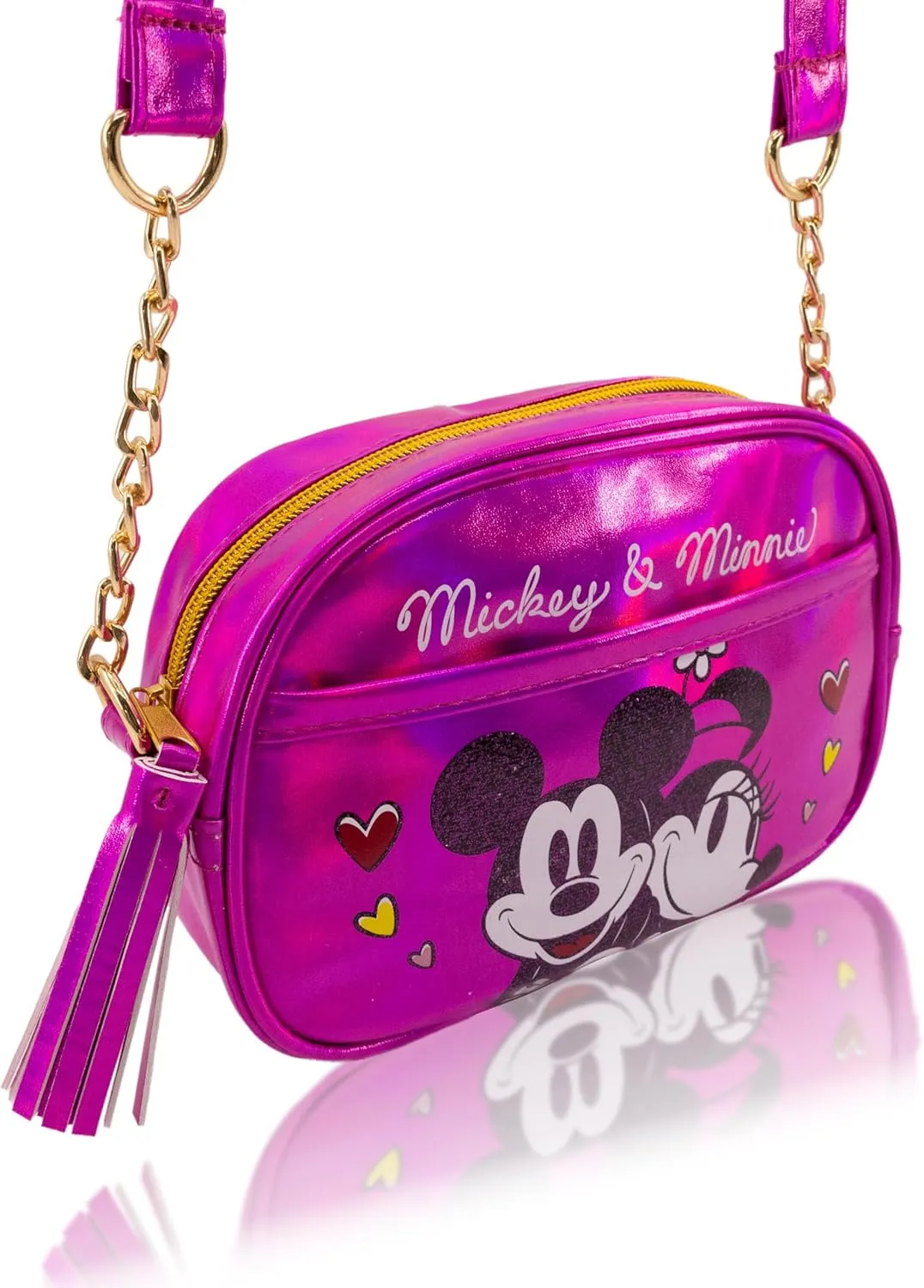 Disney Sanrio Bluey Purse Crossbody Handbag for Women | Metallic Vinyl Women's Shoulder Handbag