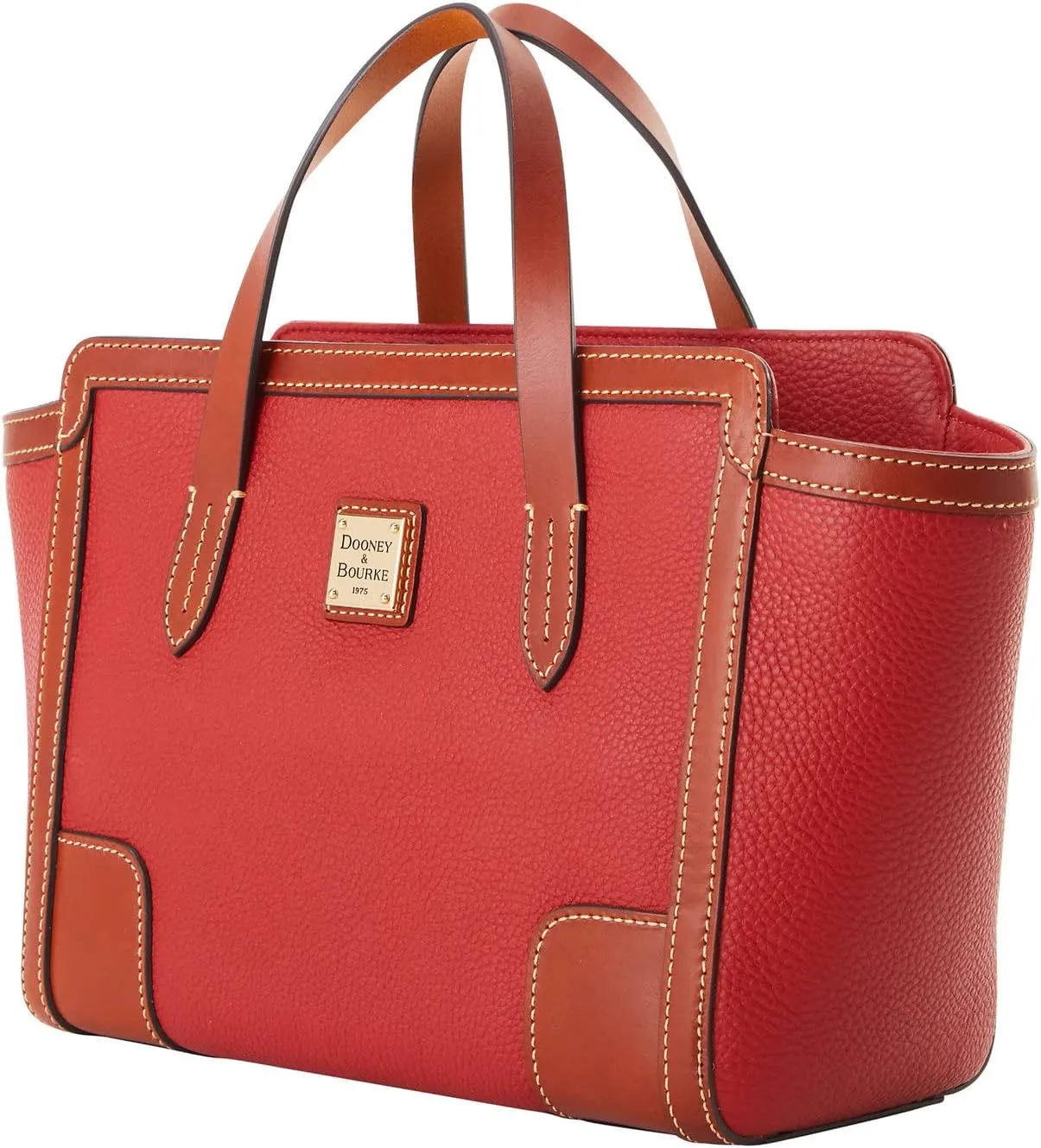 Dooney & Bourke Leather Handbags for Women, Small Shopper Tote Bag in Pebble Grain Leather with Crossbody Strap