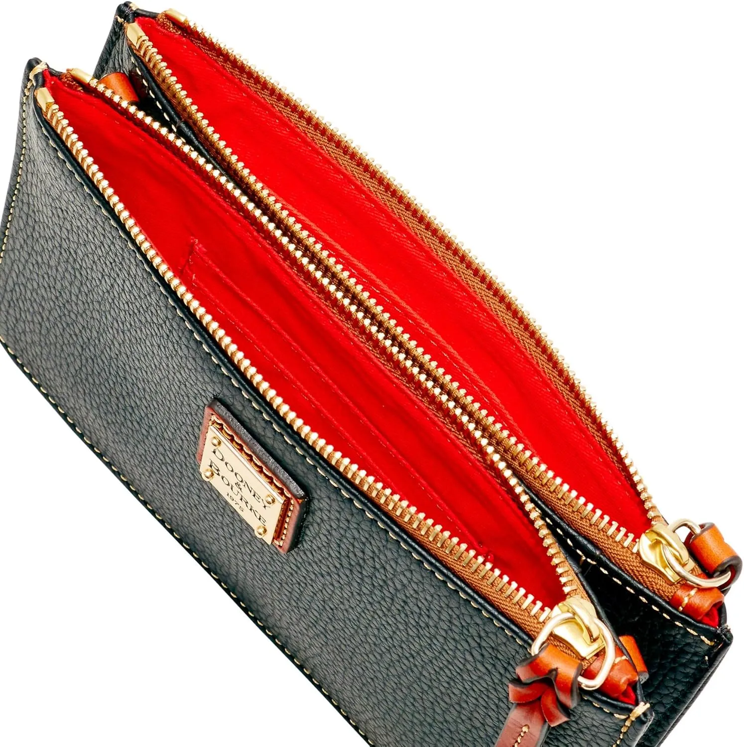Dooney & Bourke Small Crossbody Bags for Women, Leather Ella Crossbody Clutch Purse with Removable Strap