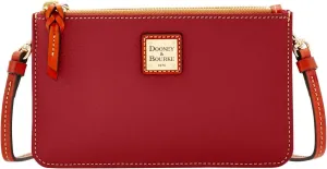Dooney & Bourke Small Crossbody Bags for Women, Leather Ella Crossbody Clutch Purse with Removable Strap