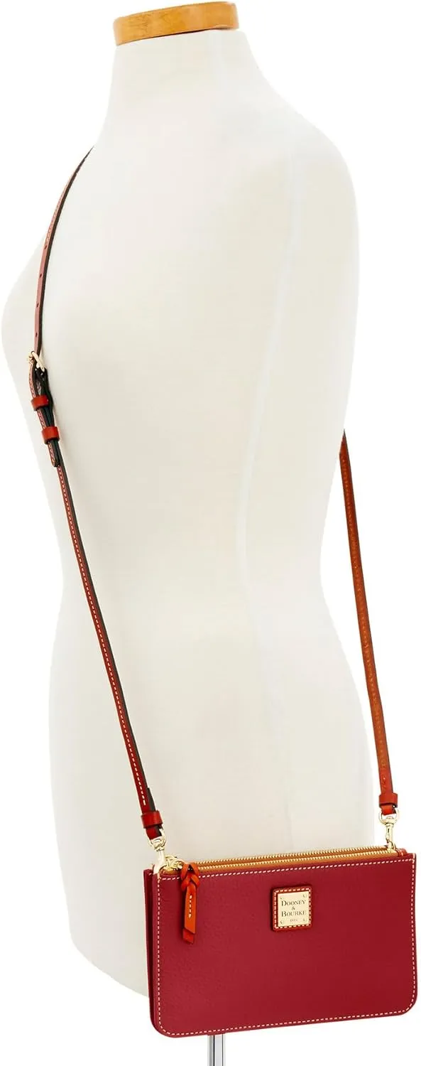 Dooney & Bourke Small Crossbody Bags for Women, Leather Ella Crossbody Clutch Purse with Removable Strap