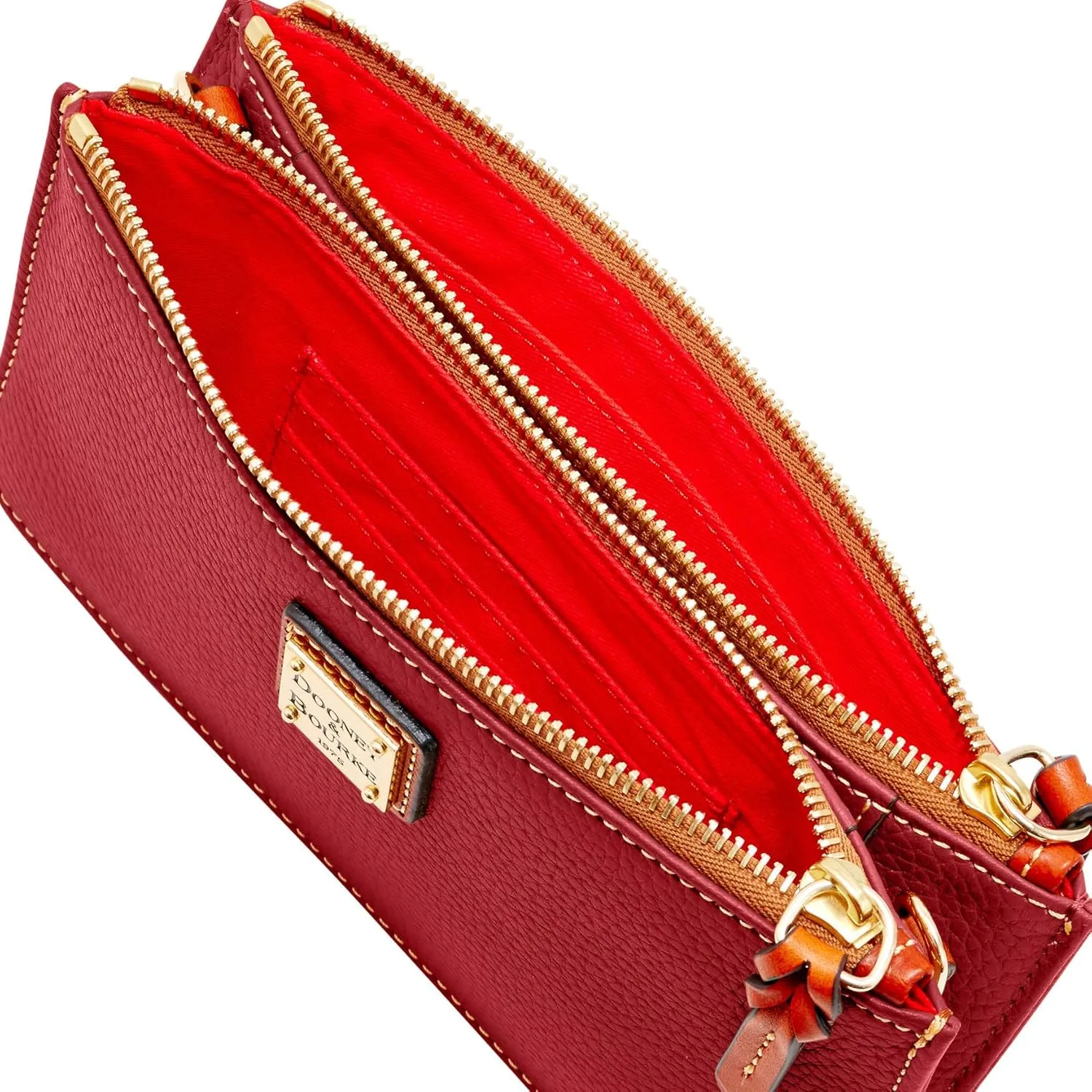 Dooney & Bourke Small Crossbody Bags for Women, Leather Ella Crossbody Clutch Purse with Removable Strap