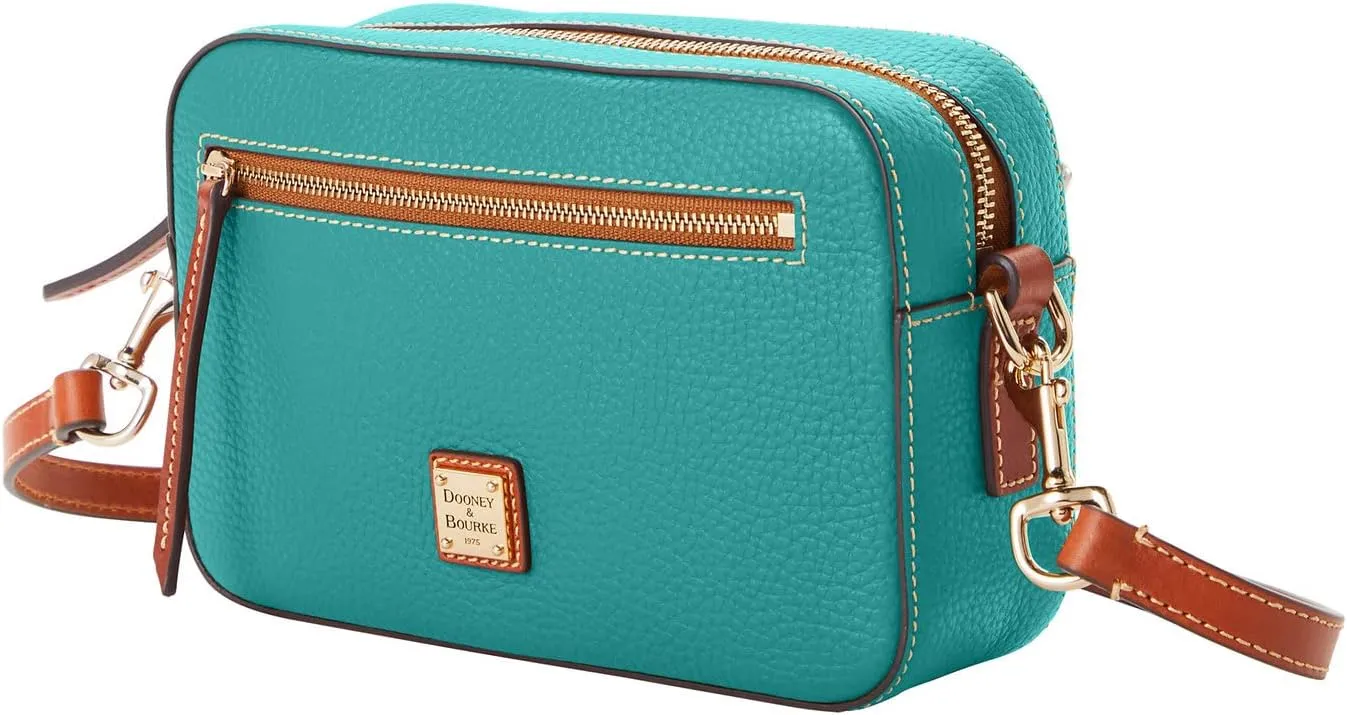 Dooney & Bourke Women's Camera Zip Crossbody in Pebble Grain Leather, Small Handbag with Adjustable Shoulder Strap