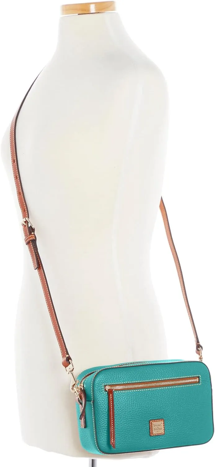 Dooney & Bourke Women's Camera Zip Crossbody in Pebble Grain Leather, Small Handbag with Adjustable Shoulder Strap