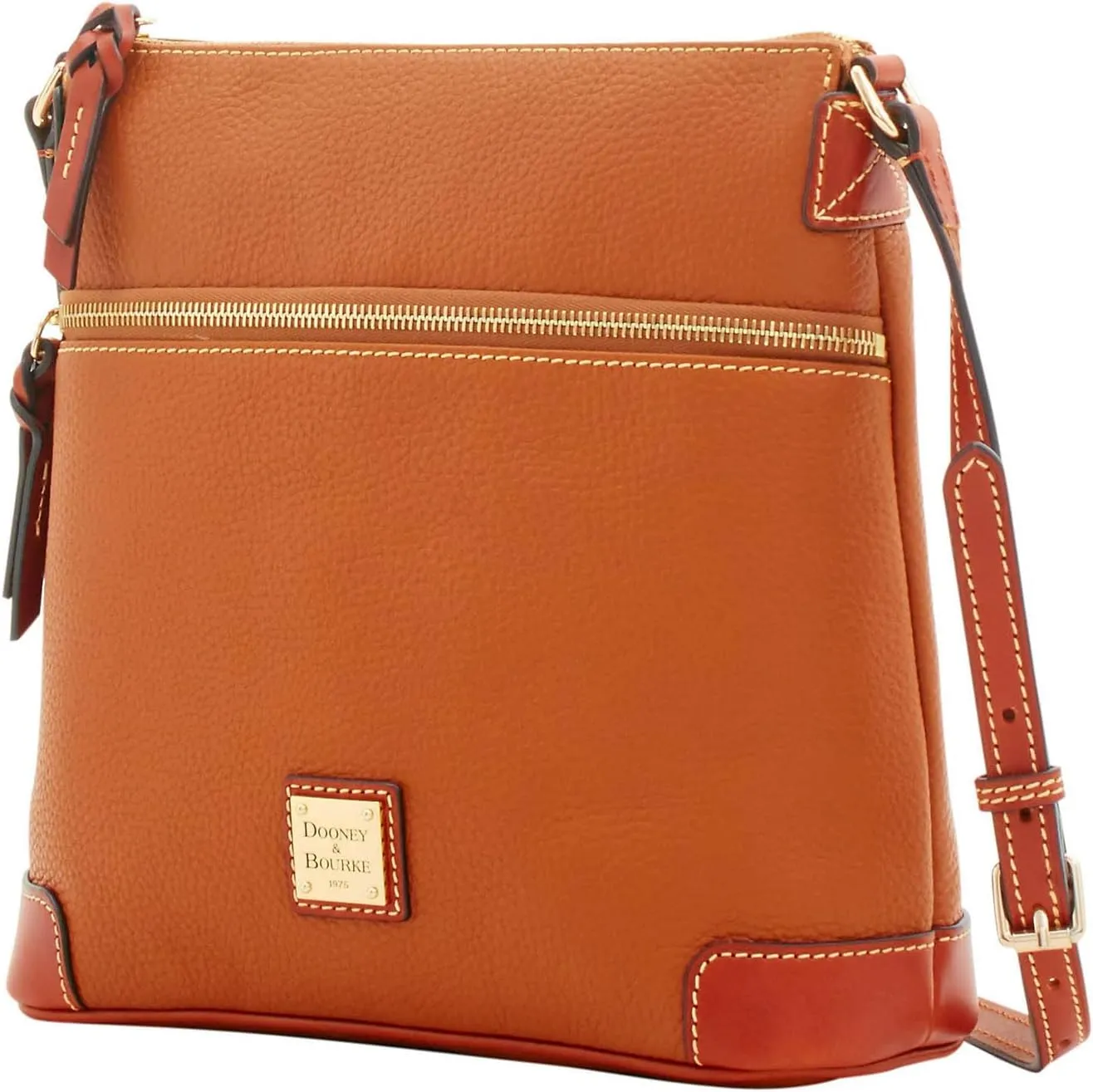 Dooney & Bourke Women's Crossbody in Pebble Grain Leather, Large Handbag with Adjustable Shoulder Strap