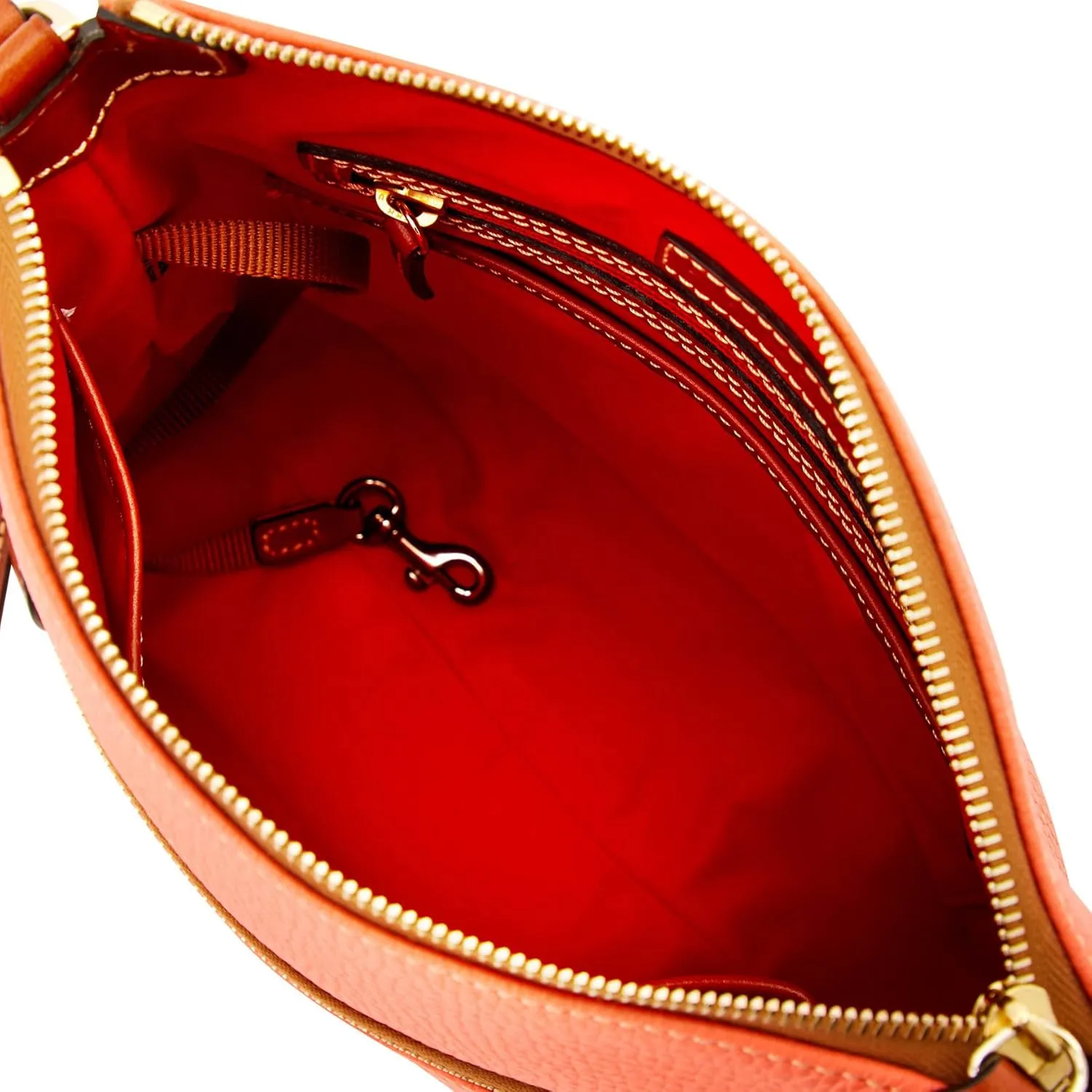 Dooney & Bourke Women's Crossbody in Pebble Grain Leather, Large Handbag with Adjustable Shoulder Strap