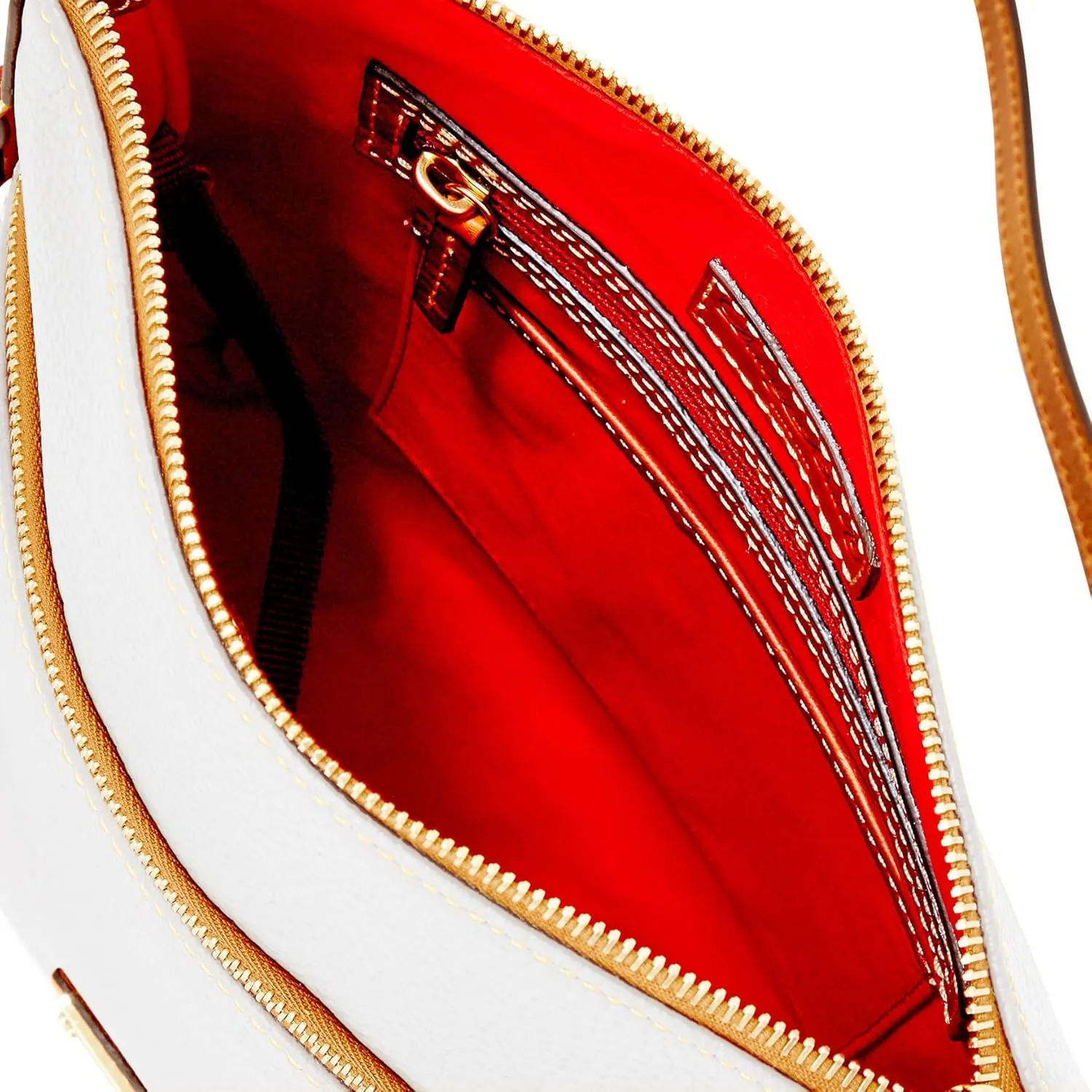 Dooney & Bourke Women's Crossbody in Pebble Grain Leather, Large Handbag with Adjustable Shoulder Strap