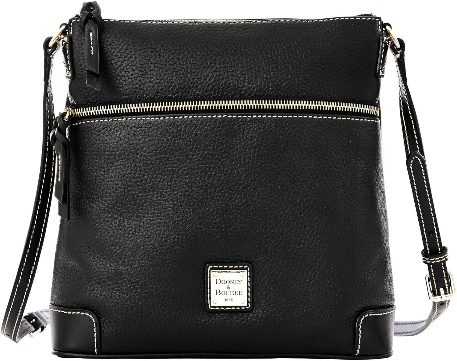 Dooney & Bourke Women's Crossbody in Pebble Grain Leather, Large Handbag with Adjustable Shoulder Strap