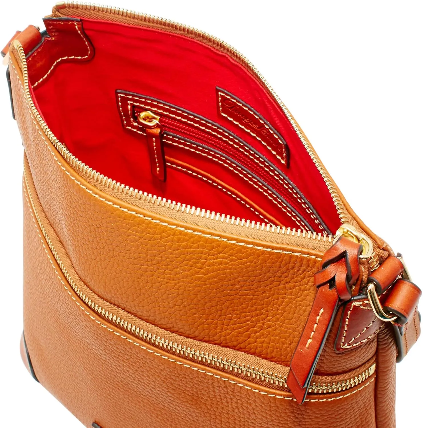 Dooney & Bourke Women's Crossbody in Pebble Grain Leather, Large Handbag with Adjustable Shoulder Strap