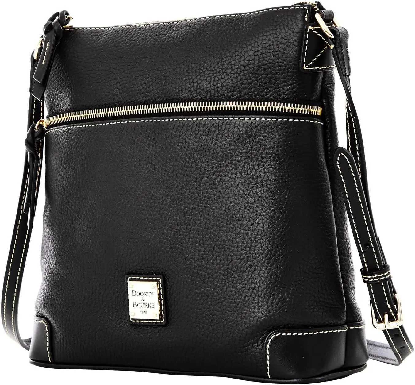 Dooney & Bourke Women's Crossbody in Pebble Grain Leather, Large Handbag with Adjustable Shoulder Strap