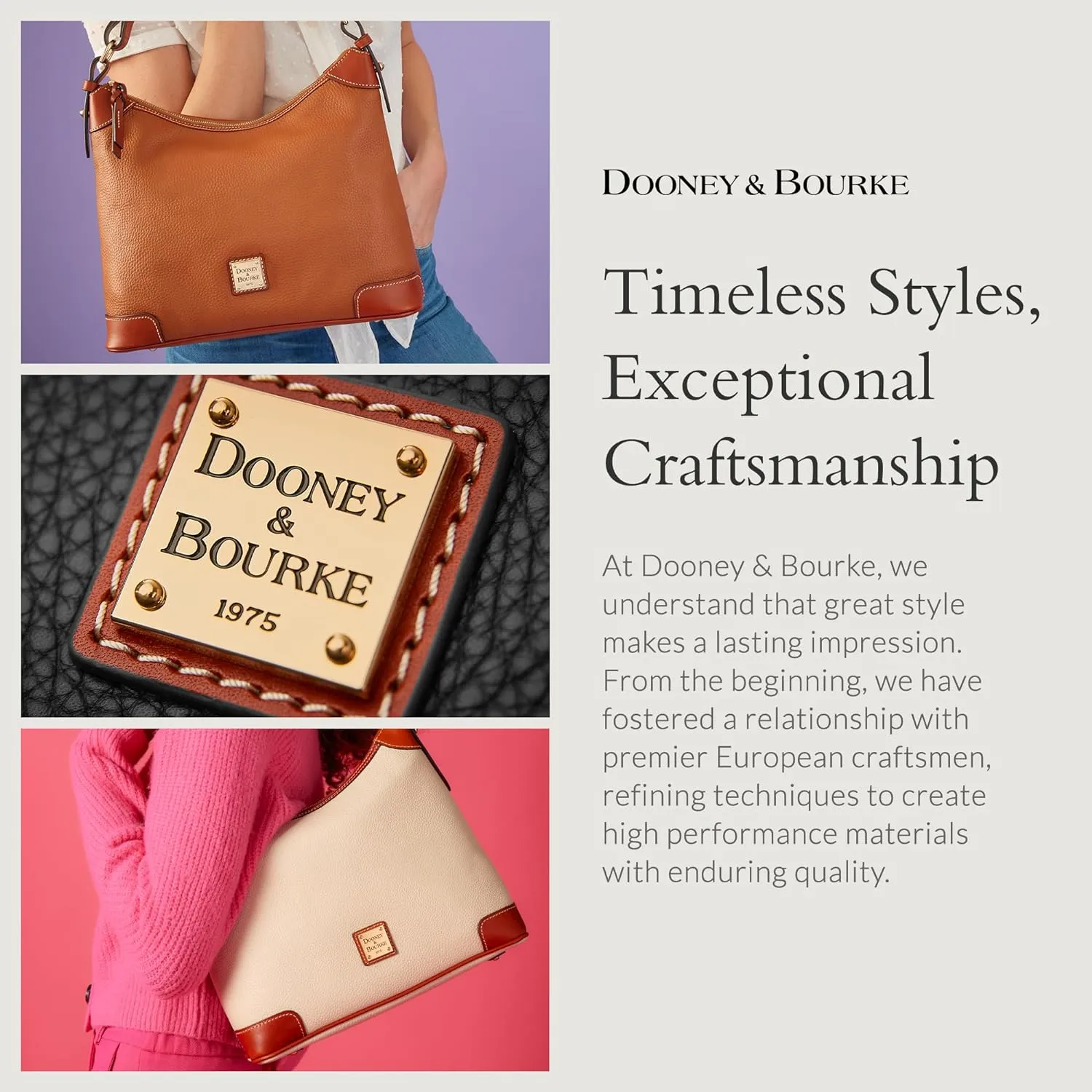 Dooney & Bourke Women's Large Zip Around Wristlet Crossbody in Pebble Grain Leather, with Detachable Shoulder Strap