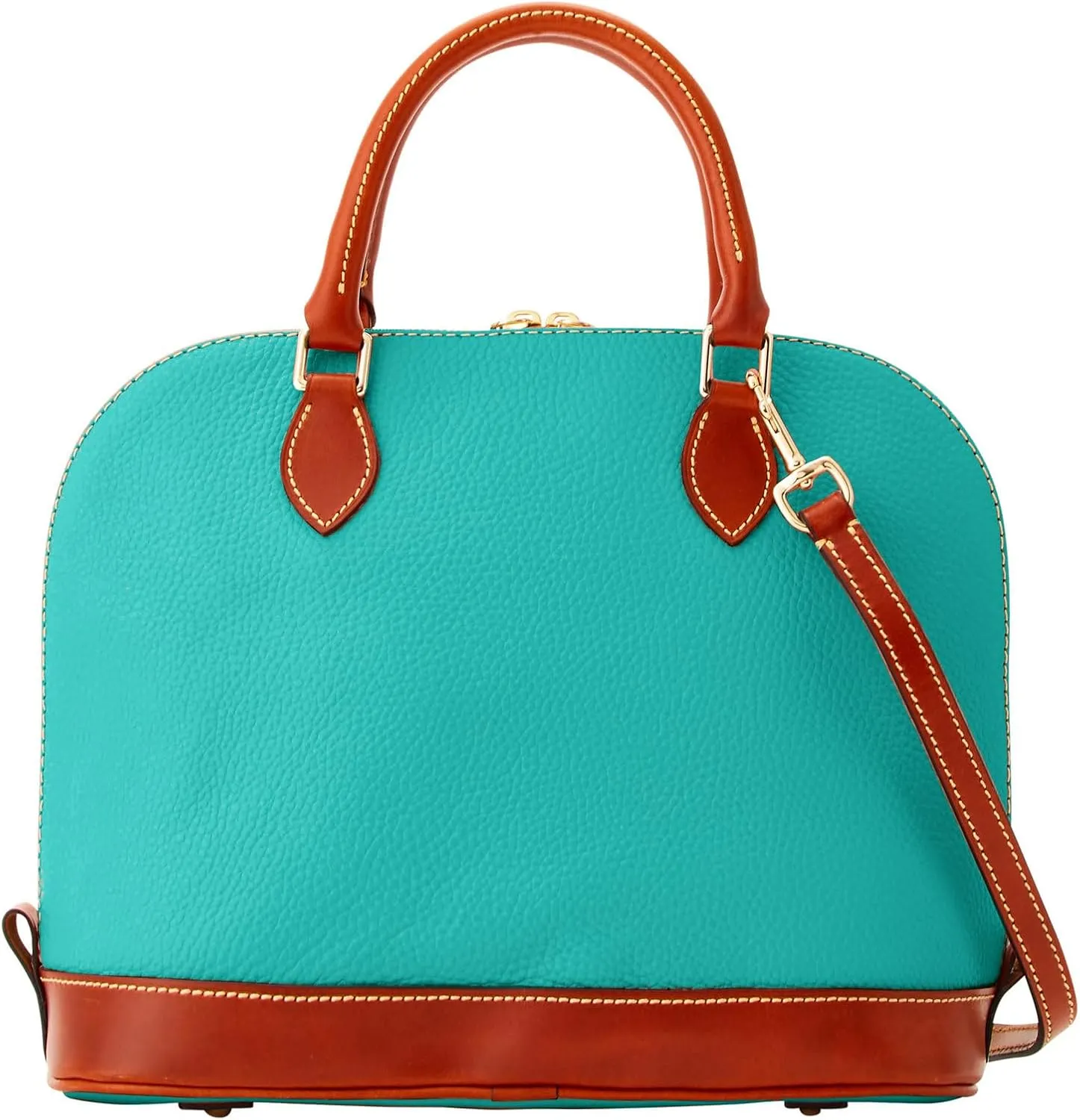 Dooney & Bourke Women's Zip Zip Satchel in Pebble Grain Leather, Large Handbag with Adjustable & Detachable Shoulder Strap