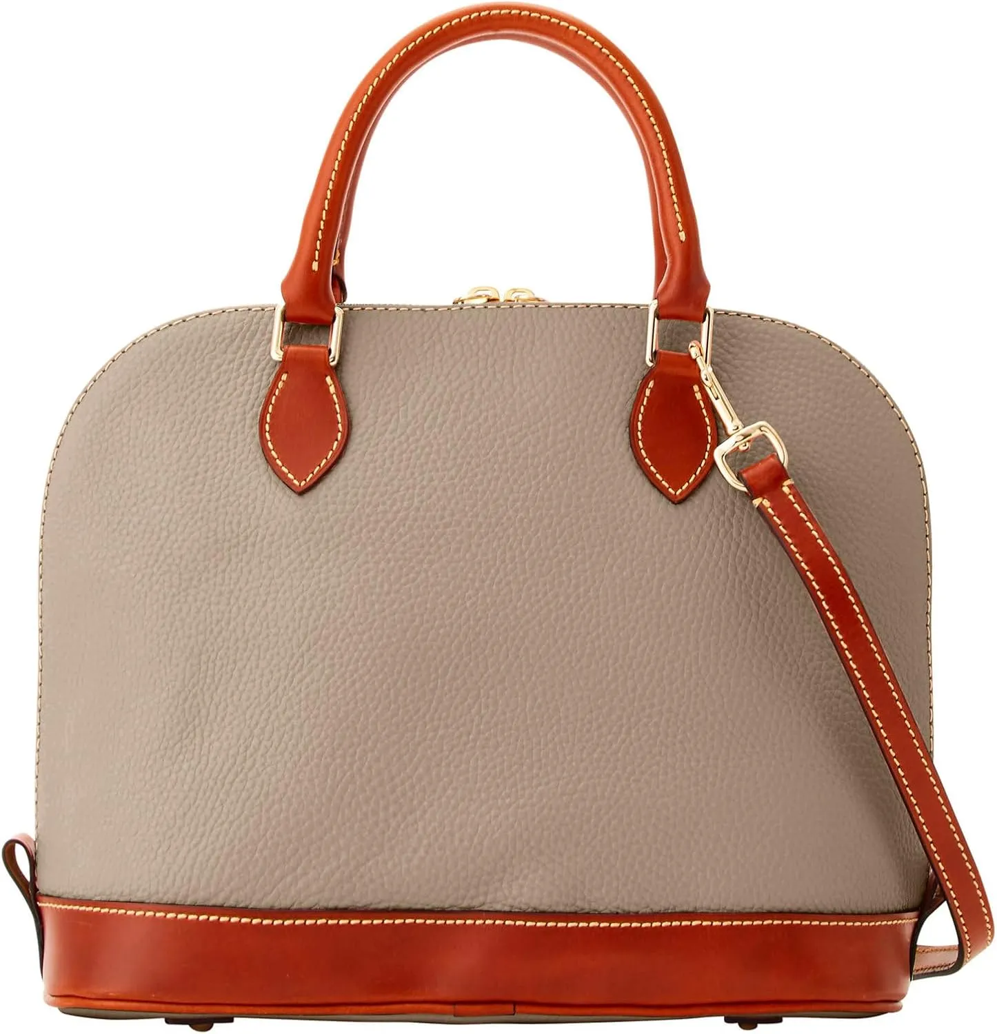 Dooney & Bourke Women's Zip Zip Satchel in Pebble Grain Leather, Large Handbag with Adjustable & Detachable Shoulder Strap
