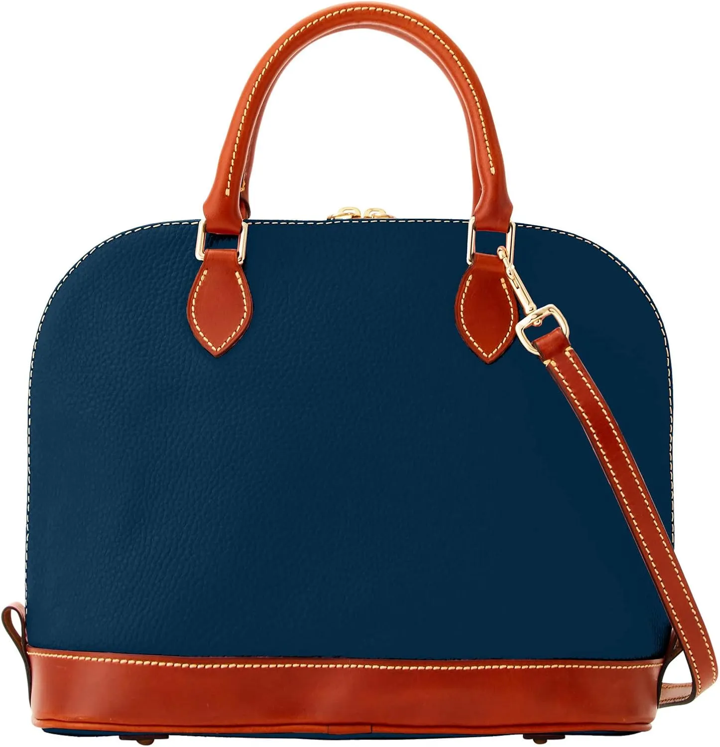 Dooney & Bourke Women's Zip Zip Satchel in Pebble Grain Leather, Large Handbag with Adjustable & Detachable Shoulder Strap
