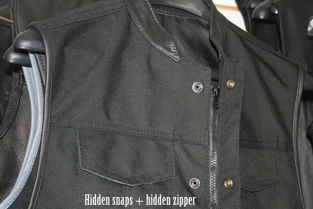 Double Stitch Diamond Biker Vest  Water Resistant Military Grade Fabric (Cordura)