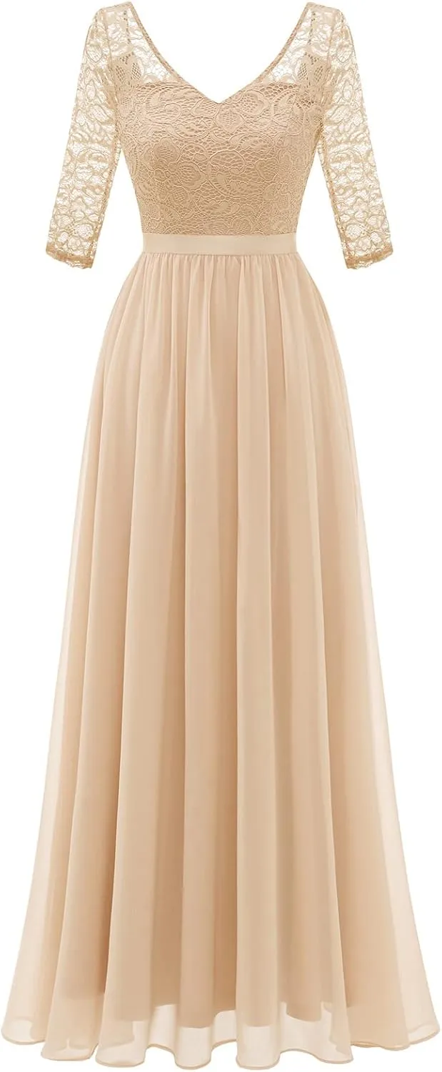 DRESSTELLS Formal Dresses for Women 2024 Wedding Guest Dress Cocktail Dresses Long Prom Dress