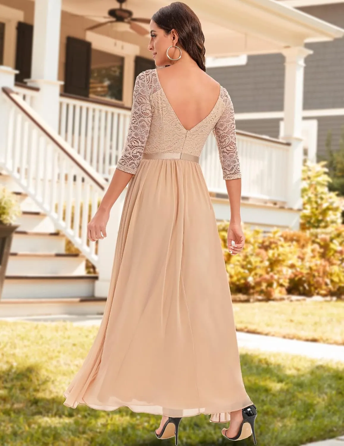 DRESSTELLS Formal Dresses for Women 2024 Wedding Guest Dress Cocktail Dresses Long Prom Dress