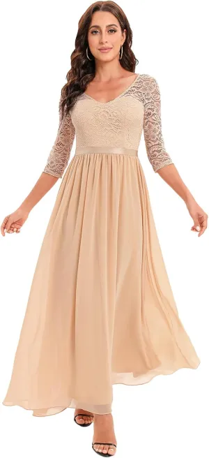 DRESSTELLS Formal Dresses for Women 2024 Wedding Guest Dress Cocktail Dresses Long Prom Dress