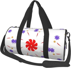 Eight-Way Rotating Flower* Round Large Capacity Foldable Duffel Bag For Women Men, Gym Tote, Sports Duffel.