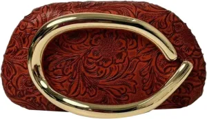 Elegant Evening Clutch Bag Vintage Handbag Chain Cross Body Metallic Handle Mini Purse Snake Floral Party Formal Gala Wedding