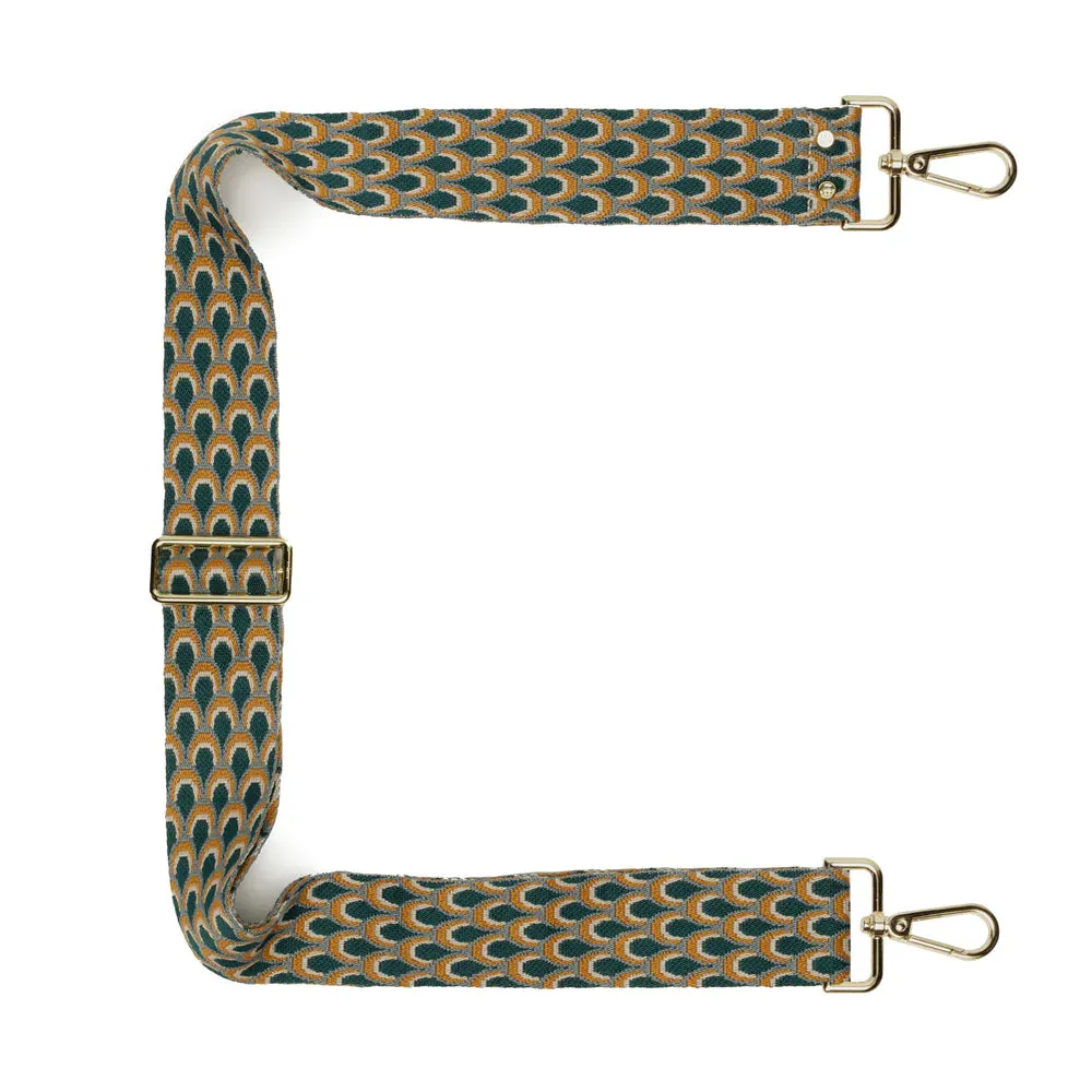 Elie Beaumont Crossbody Strap Teal Peacock
