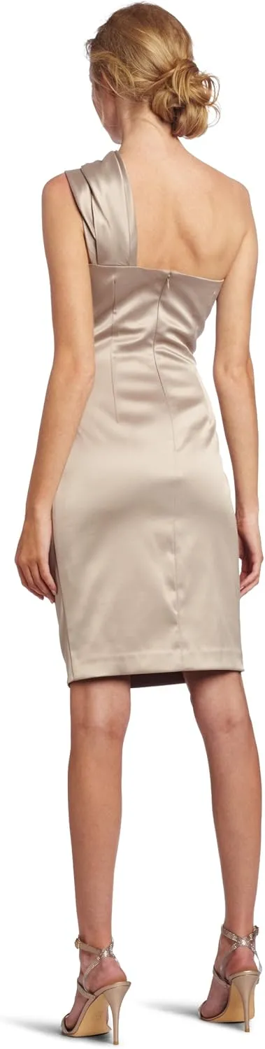 Eliza J Women's Gld one Shoulder Satin