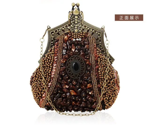 Embroider Beads Handmade Vintage Bag