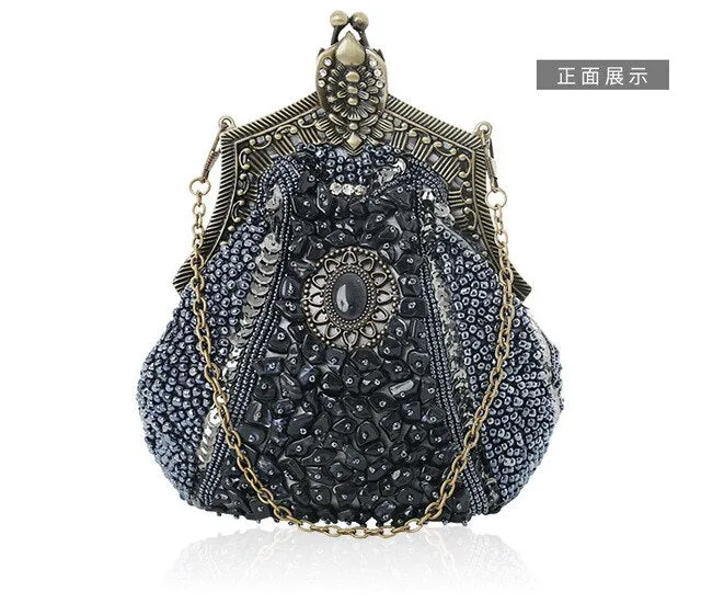 Embroider Beads Handmade Vintage Bag
