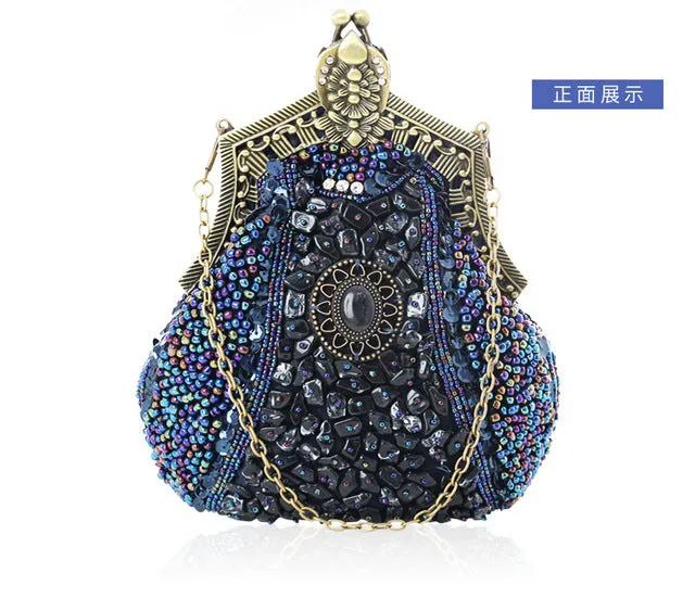 Embroider Beads Handmade Vintage Bag