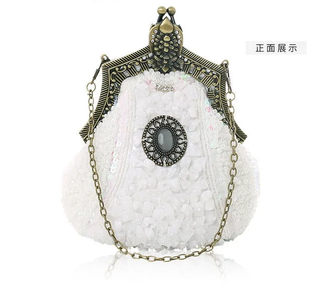 Embroider Beads Handmade Vintage Bag