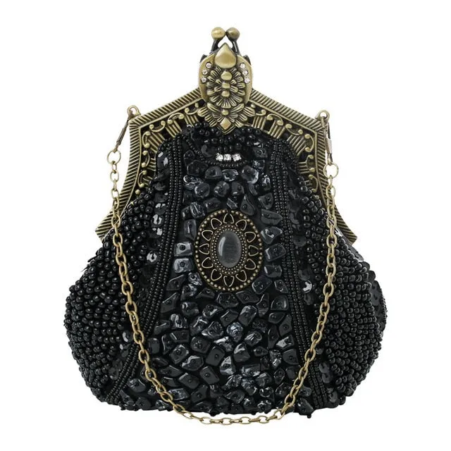 Embroider Beads Handmade Vintage Bag