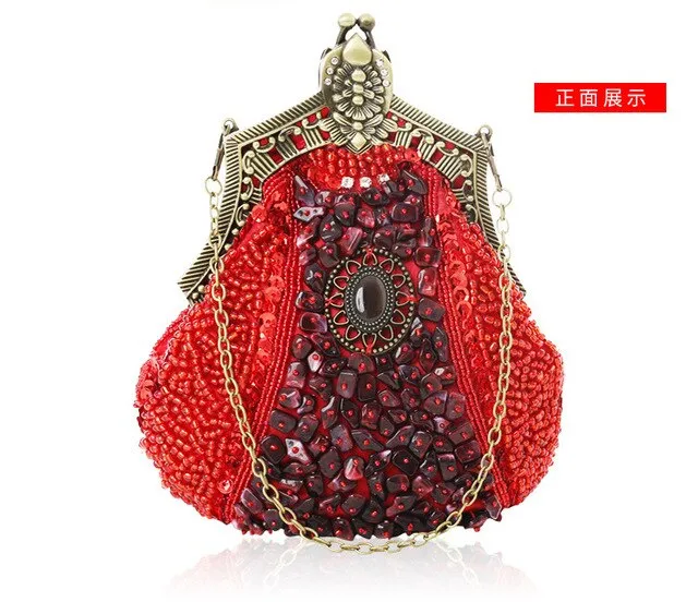 Embroider Beads Handmade Vintage Bag