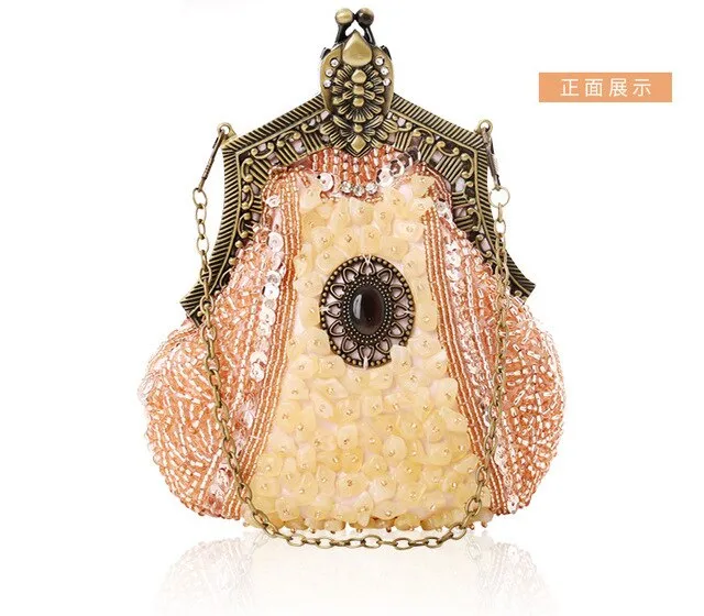 Embroider Beads Handmade Vintage Bag