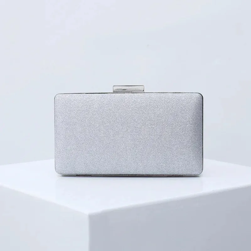 Evening Clutch Bag Women Bags Wedding Shiny Handbags Bridal Metal Bow