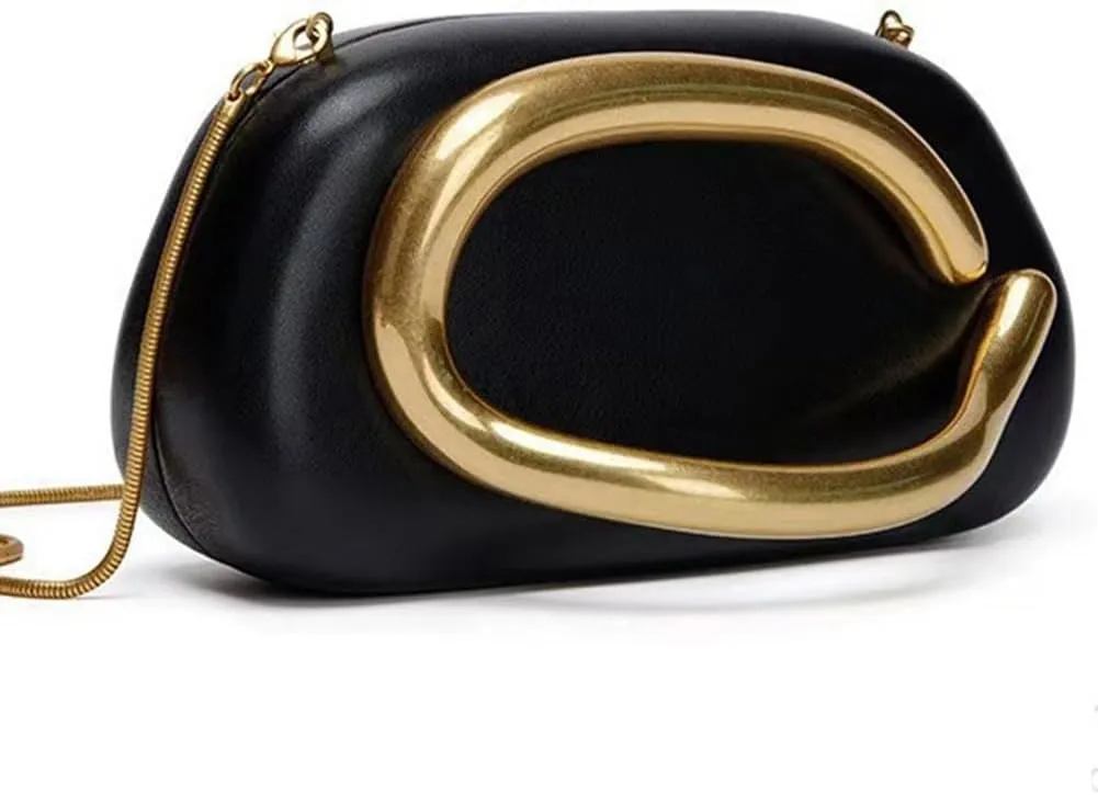 Evening Clutch Purses for Women Formal Unique Crossbody Purse Gold Closure Box Clutch Handbag Small Y2K Shoulder Bag
